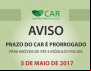 Prorrogado prazo para inscrição no CAR