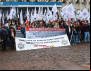 Protesto na agência do INSS marca primeiro dia da Caravana da Agricultura Familiar em Defesa da Previdência Social, em Três os