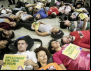 Juventude fez protesto no Senado Federal contra o golpe
