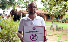 Coordenador da Fetraf de Minas Gerais Juseleno Anacleto contra a PEC 287